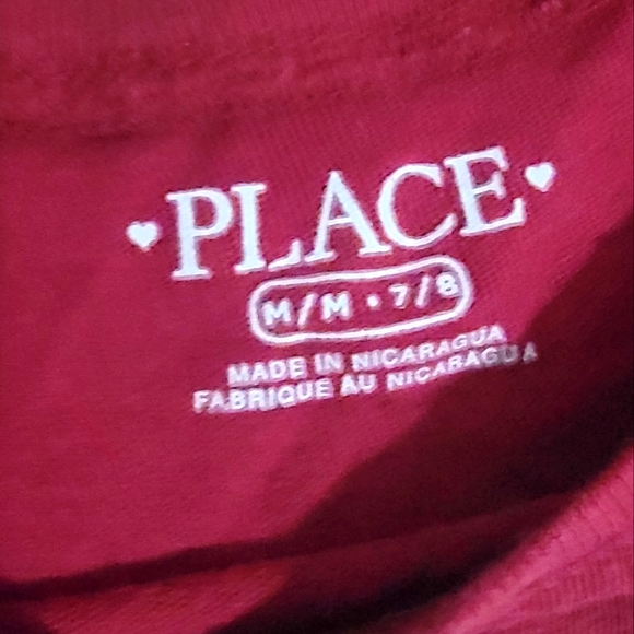 The Children's Place Girls Foil Squad Graphic Tee - Autumn Red Size: M 7/8 - Picture 3 of 4